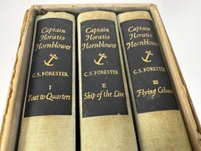 1939 Hornblower 3 Vol Box Set C.S. Forester Little Brown N.C. Wyeth Illus w/Case