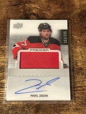 2016-17 Upper Deck Premier /299 Pavel Zacha #85 RPA Rookie Patch Auto RC