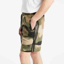 NWT ADIDAS ORIGINALS CAMO PRINT 3-STRIPES SWEAT SHORTS SZ S