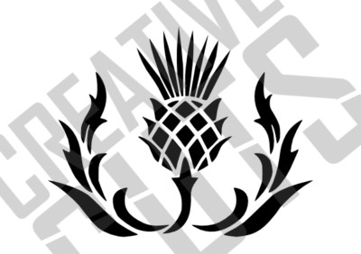 Thistle Stencil A4 A3, shabby chic, mylar reusable, flower plant