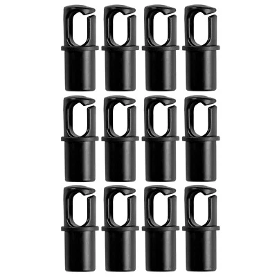 UPPER BOUNCE Set of 12 Universal Trampoline Enclosure Caps for 1" & 1.5" Diameter Pole, Black