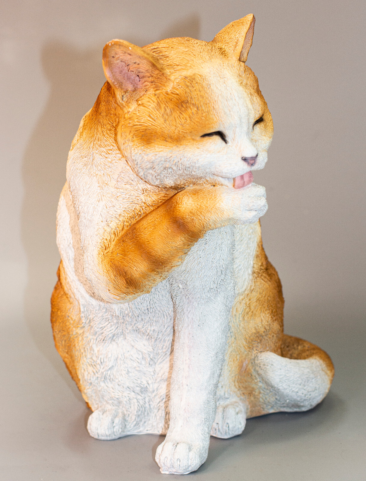 Orange Tabby Cat Cremation Urn Ashes Holder Memorial Sculpture Pet