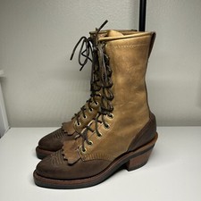 Chippewa Bay Golden Crazy Horse 29405 Packer Boots USA Made Mens 6.5 VERY SLIM