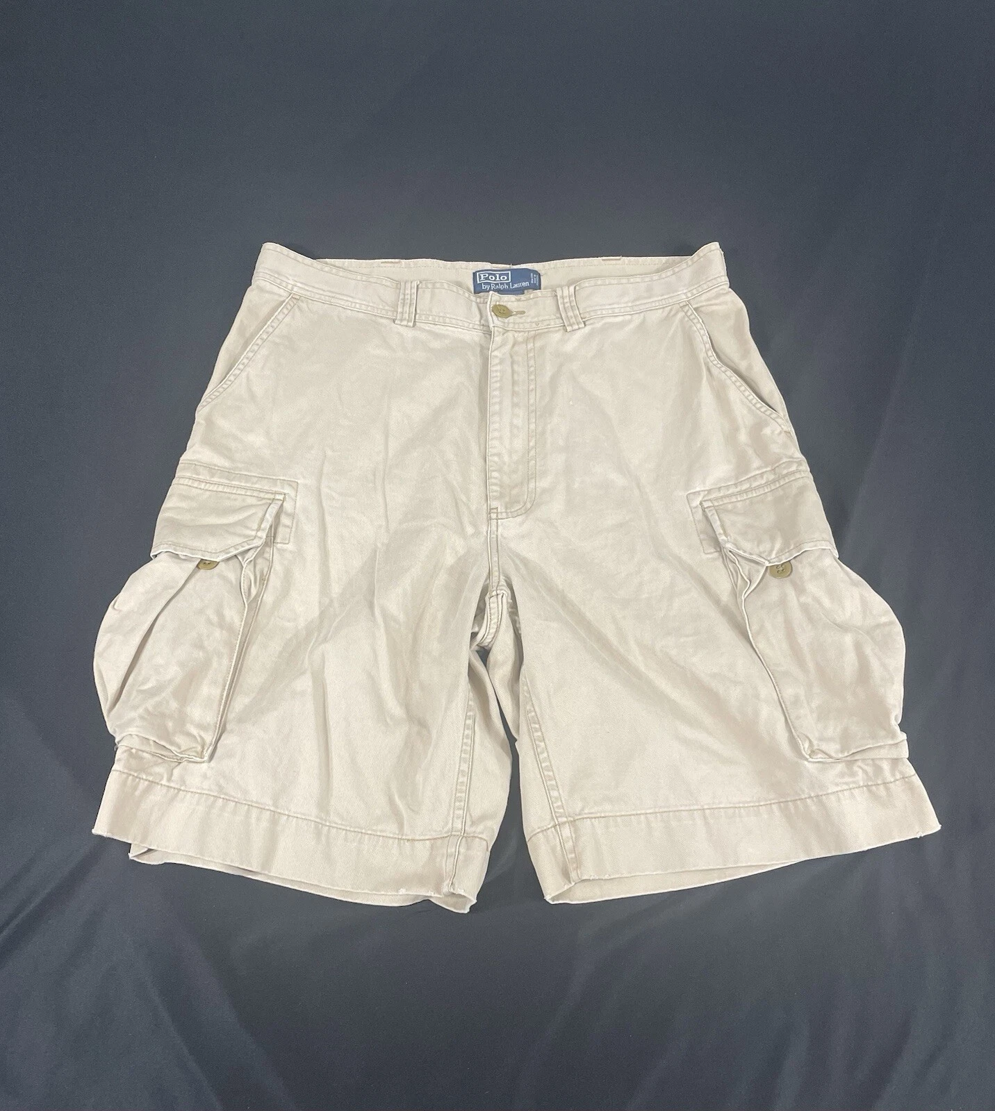 Polo Ralph Lauren Mens Beige Cargo Shorts Size 34