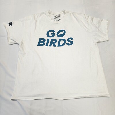 Philadelphia Eagles Mens Shirt 2XLarge Go Birds White Miller Lite 185