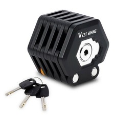 Foldable Bike Chain Lock Scooter E-bike Bicycle Security Lock Bracket 3 Keys