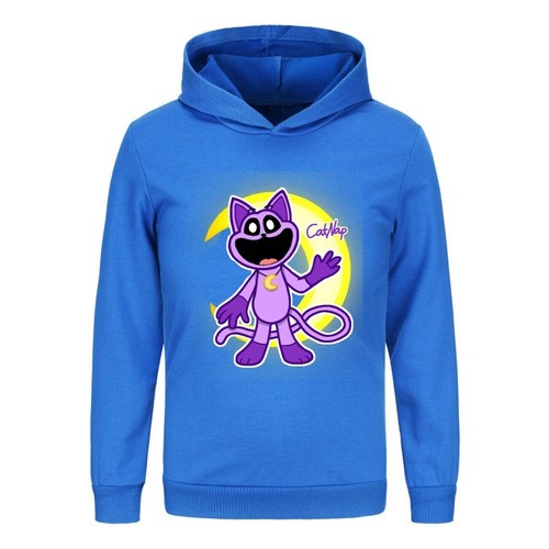 Kids Boys Girls Smiling Critters Hoodie Catnap Sweatshirt Casual Jumper Pullover - Picture 18 of 55