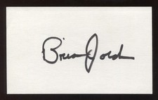 Brian Jordan Signed 3x5 Index Card Vintage Autographed Baseball Signature