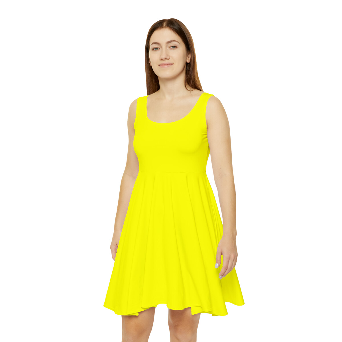 Women's Skater Dress bright yellow | eBay