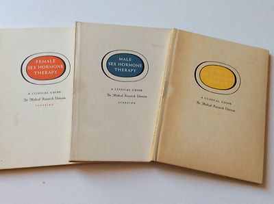 3 Piece Male/Female Sex Hormone Therapy Book Set - Schering Corp. - Slipcase