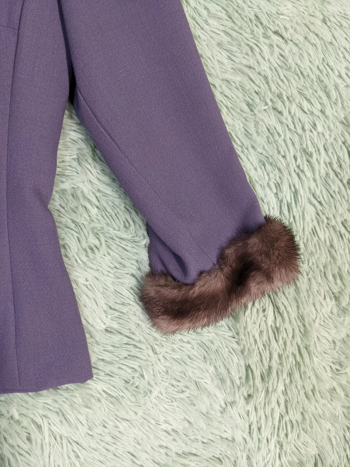 Traje de oficina de piel Chetta B Soft Berry 3/4 de colección talla 2 totalmente forrado. Foto 3 de 4