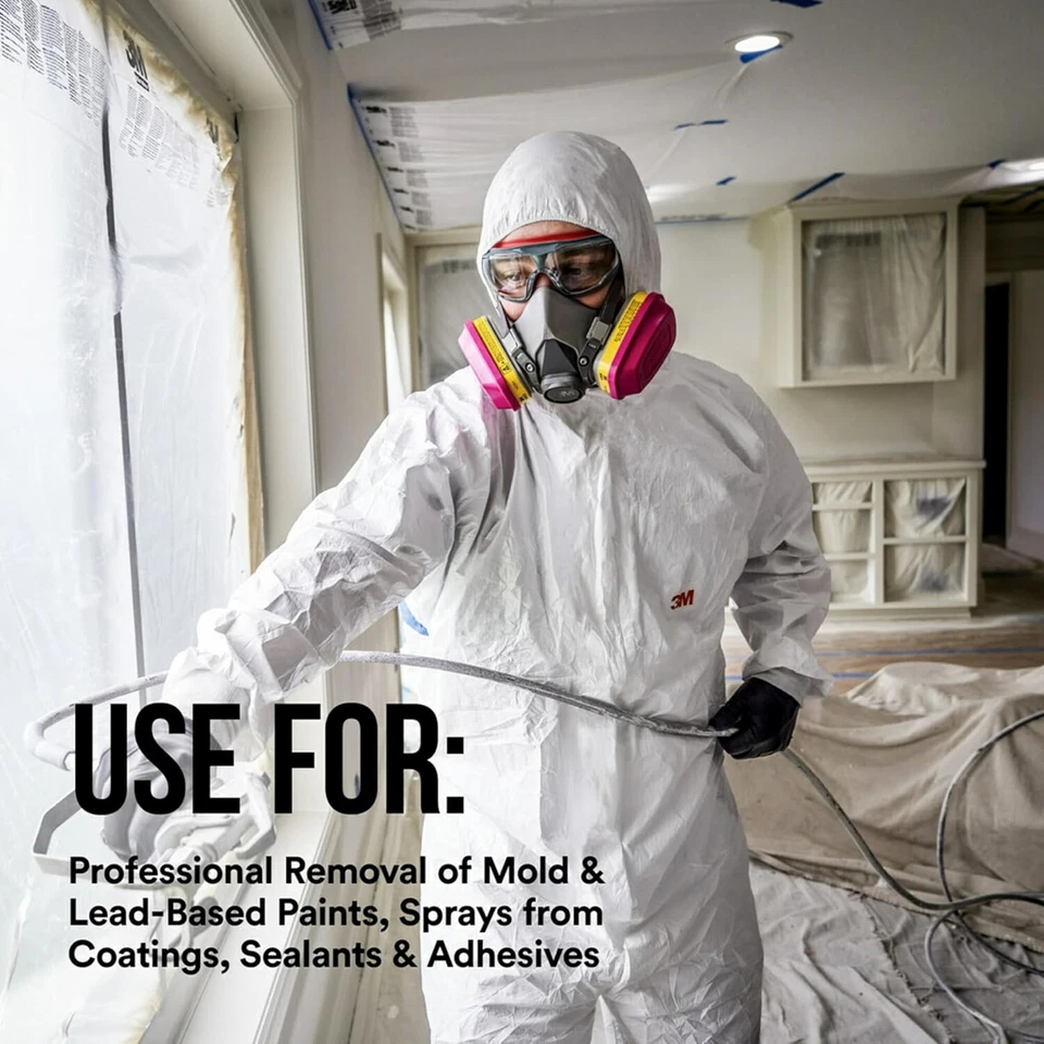 3M Half Face Respirator Mask Chemicals Welding Painting Coating Sanding Asbestos - Image 4 of 4