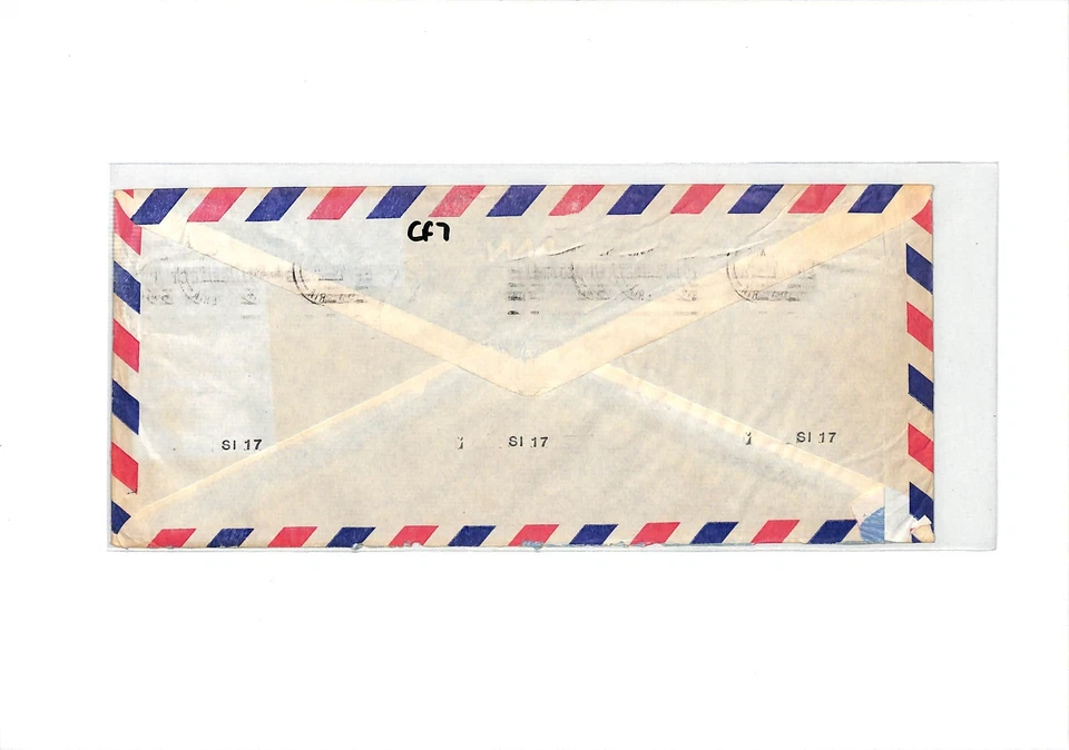 NIGERIA Austria Air Mail *MISSENT SYDNEY AUSTRALIA* Cover MIVA VEHICLES 1988 CF7 - Image 4 of 4
