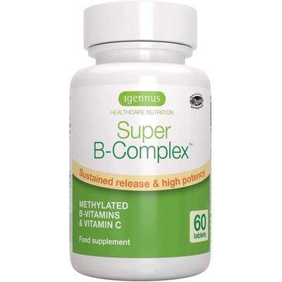 Igennus Methylated Super B-Complex, Vitamin B Complex with Vitamin C & Methylfol