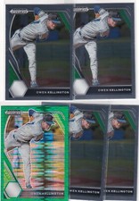 LOT (5) 2021 PRIZMS GREEN PULSAR + BASE RC OWEN KELLINGTON PIRATES PRIZM Z3117