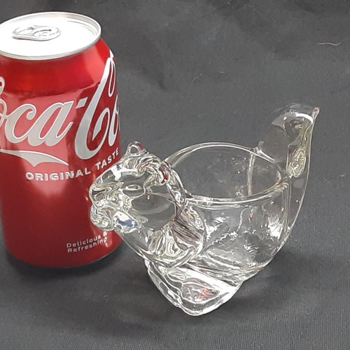 Vintage AVON Glass Squirrel Eating Nut Votive Tealight Candle Holder EUC