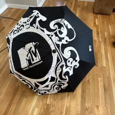 VINTAGE MTV MUSIC TELEVISION LARGE UMBRELLA - RARE MEMORABILIA