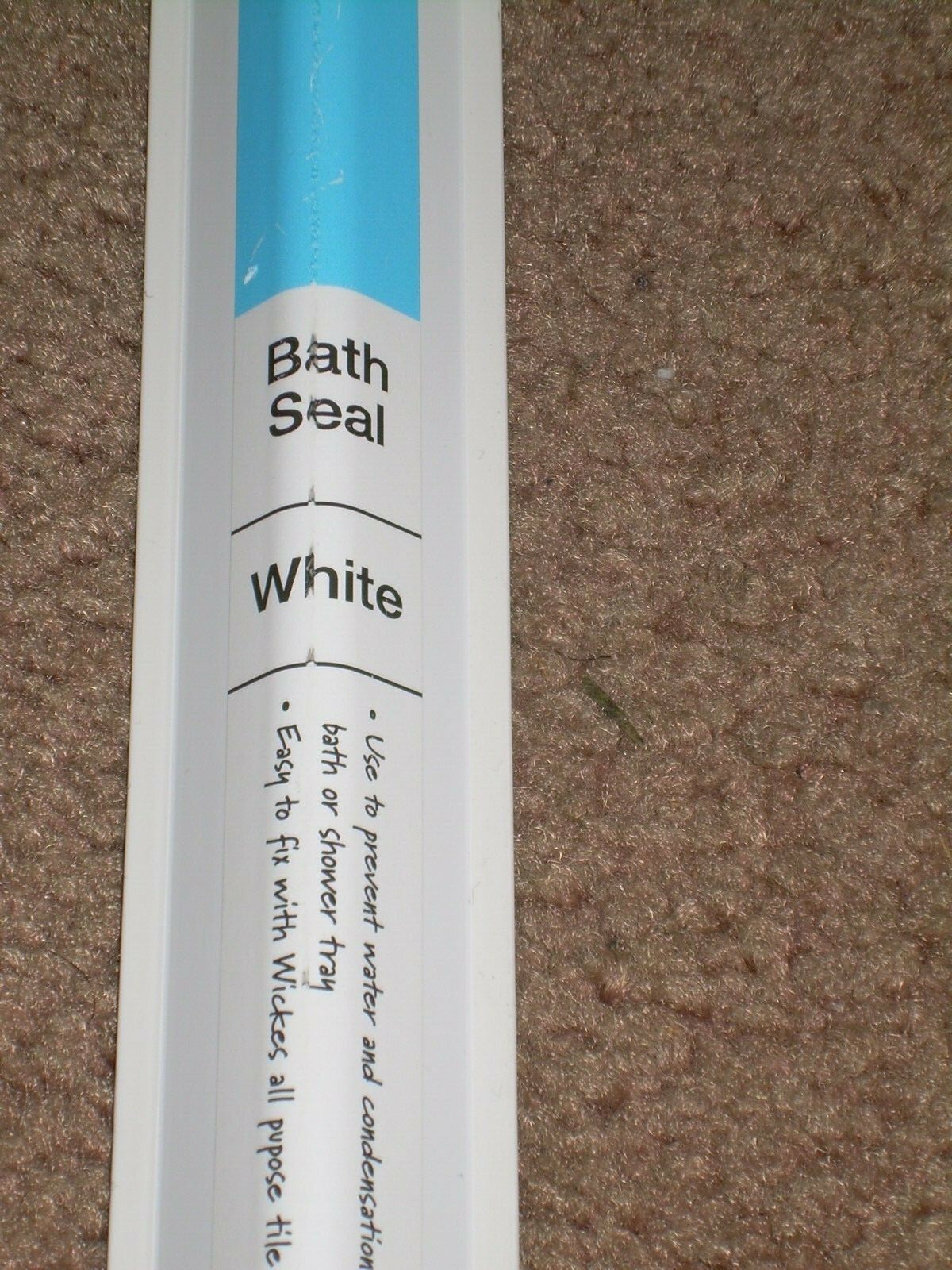 Pieces of Plastic " L" Shaped Bath Seal Trim 1.75 metres long and an 18 ...