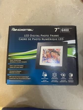Brand New Digital 7”LCD Black Digital Photo Frame 6400 Pictures New In open box