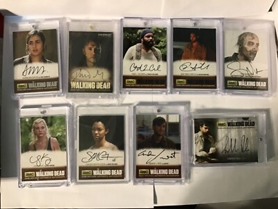 AMC The Walking Dead Cryptozoic Autographed Cards nm-m FREE Case