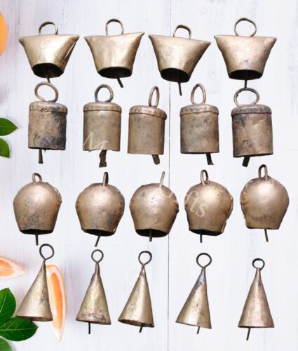 Handmade Decorative Tin Metal Craft Bells Home Décor Vintage Wholesale 20 Pcs - 第 1/5 張圖片