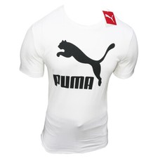 MSRP 36.99 NWT PUMA CLASSICS TEE MEN'S WHITE CREW NECK SHORT SLEEVE T-SHIRT