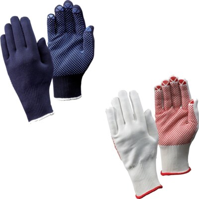 Fortis Strickhandschuh Packer, genoppt, blau oder weiß 12 Paar