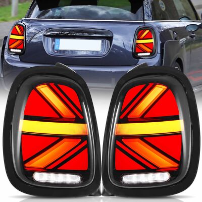 VLAND Tail Lights Black SMOKED LED For 2014-2022 Mini-Cooper F55 F56  Animation