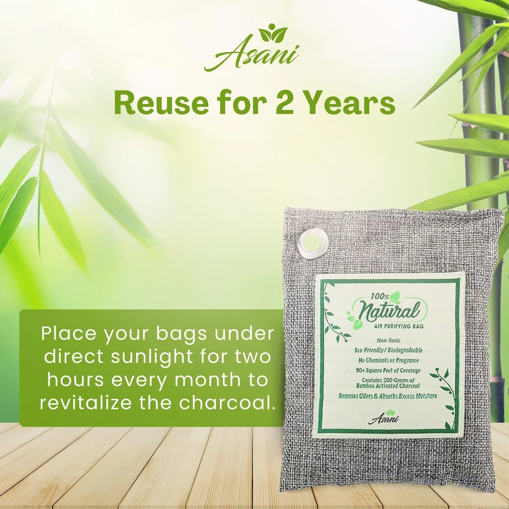 Air Purifier Bags with Bamboo Activated Charcoal (Purifying Pack of 4) | Natu... Air Purifier Bags with Bamboo Activated Charcoal (Purifying Pack of 4) | Natu...