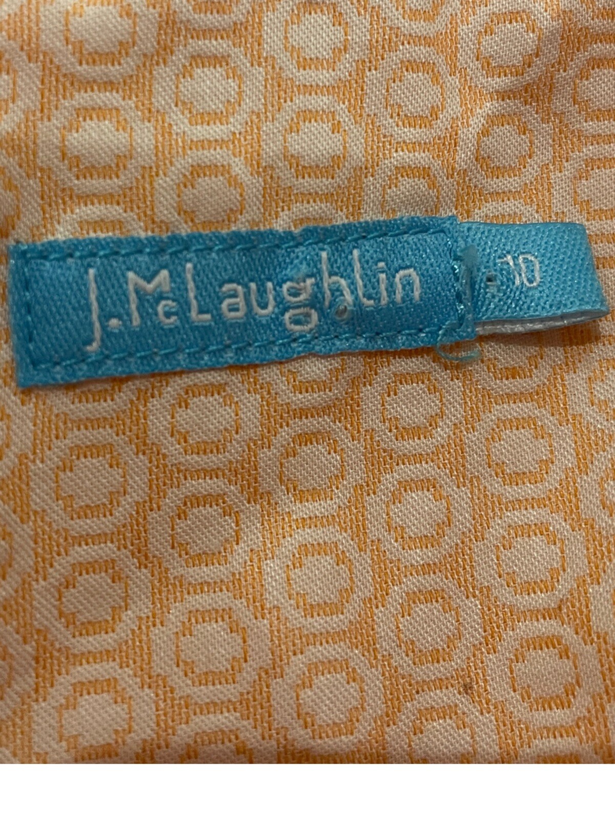 J.McLaughlin Orange/Peach Patterned Button-Down C… - image 2