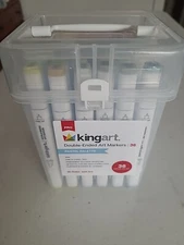 King Art Pro Double Ended Alcohol Art Markers 36 Count Pastels New Box