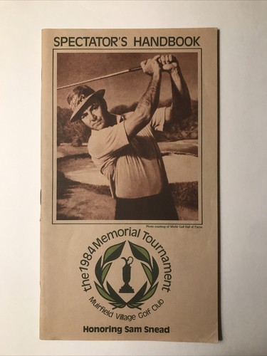 Rare PGA Memorial Golf Tournament Spectator’s Handbook With Autographs 1984