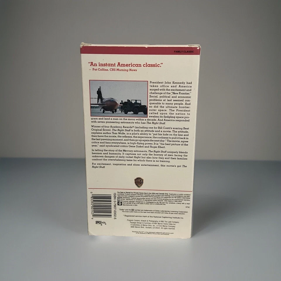The Right Stuff (VHS, 1992, 2-Tape Set, Double VHS) - Image 2 of 3