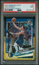 2023 PANINI DONRUSS OPTIC BLACK GOLD CHOICE #67 LUKA DONCIC 8/8 PSA 9