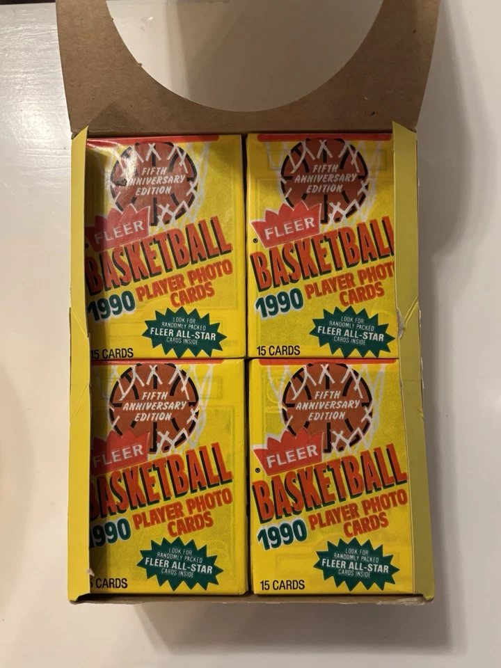 1990 Fleer Basketball NBA caixa de cera 36 pacotes pacotes lacrados de fábrica Michael Jordan - Imagem 2 de 2