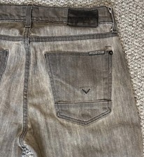 Hudson Jeans Byron Straight Men’s 30x34 Gray Black Designer Jeans USA Made