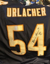 Brian Urlacher HOF 18 Inscribed! Autographed Chicago Custom Navy Football Jersey
