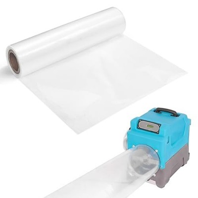 200 ft x 22'' Lay Flat Poly Tubing, Flexible Ventilation Duct for Blower, Fan,