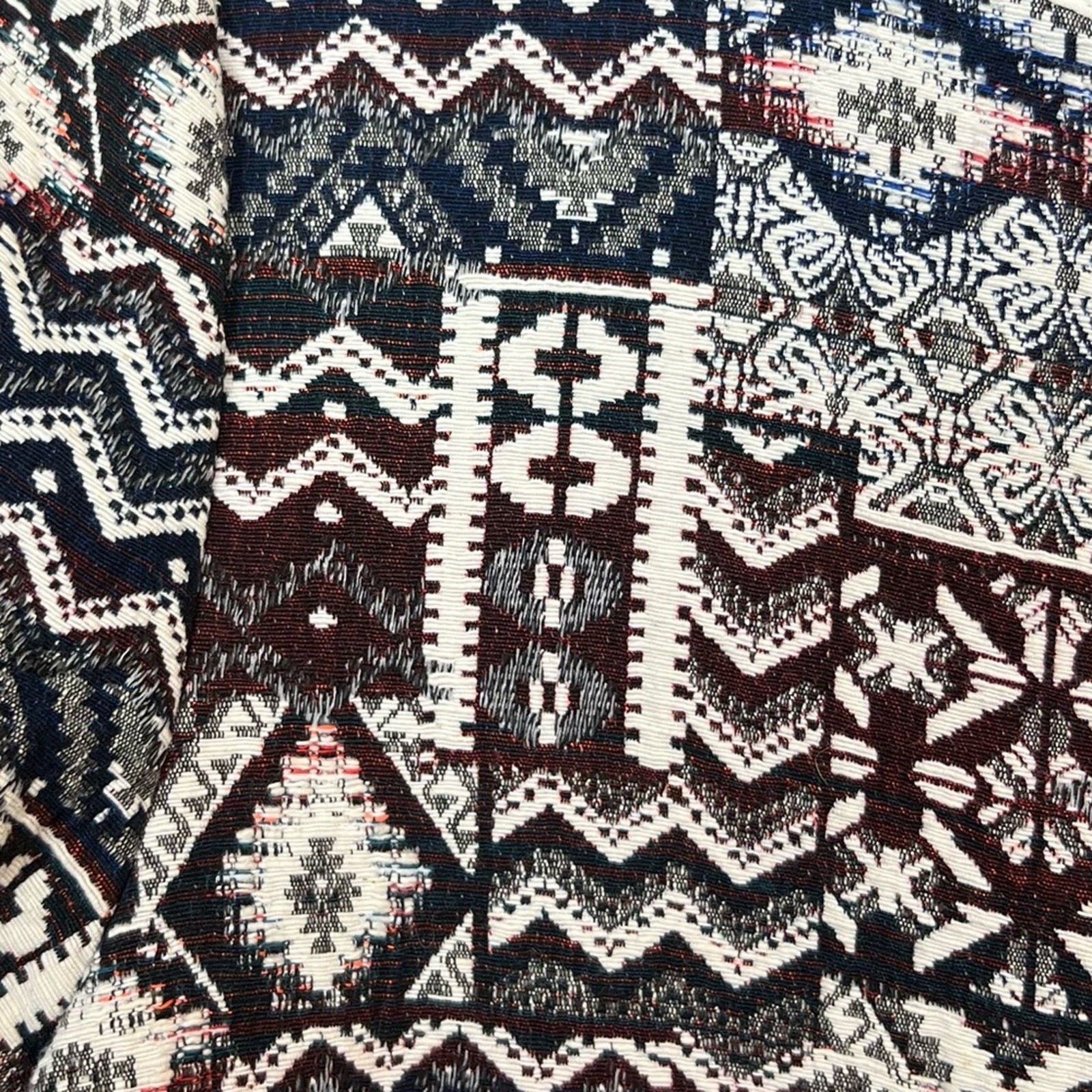 Zara Basic Patchwork Motorcycle Longline Blazer J… - image 5