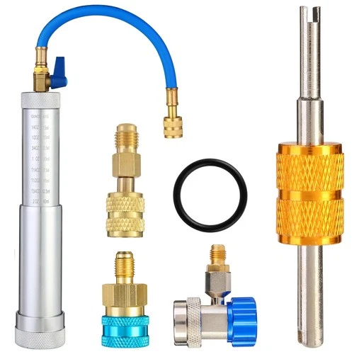 AC Oil Dye Injector Kit, R134A & R1234YF & R410A A/C Oil Injector Backflow Pr... - Picture 1 of 7