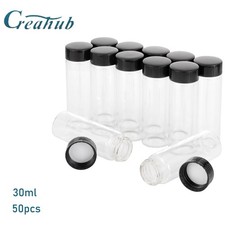 Professional-Grade 30ML Glass Sample Bottles - 50 Leakproof Vials for Liquids