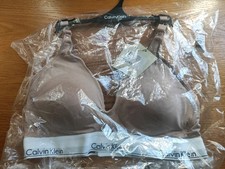 Calvin Klein Maternity Nursing Bra Lightly Lined Cedar Beige size L -BNWT