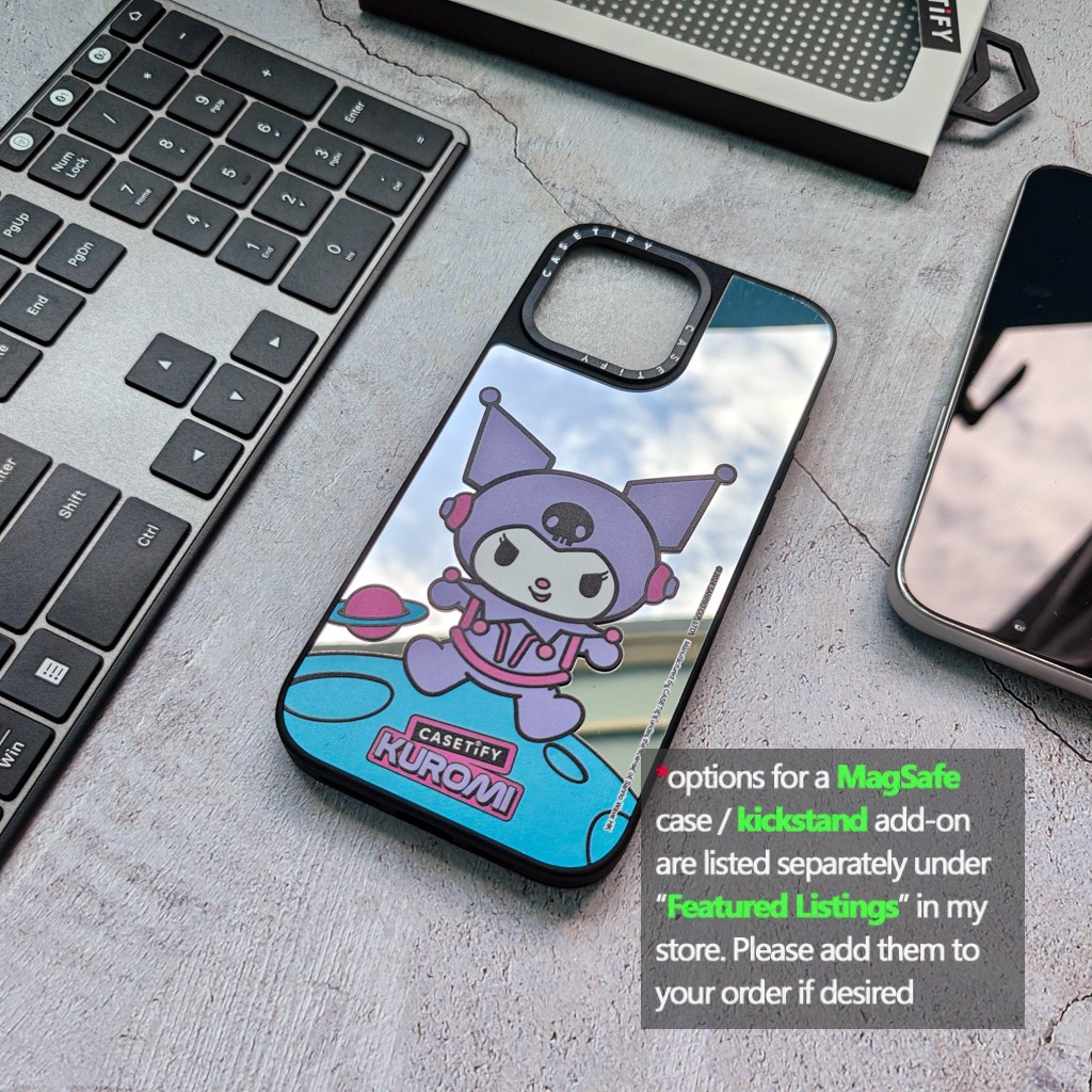 Kuromi Casetify Mirror Case for iPhone 13-17 optional MagSafe add