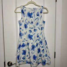 ASOS DESIGN Blue Floral Sleeveless Dress