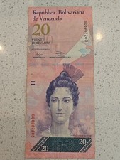 Venezuela 20 Bolivares Banknote 2011 Uncirculated Bill