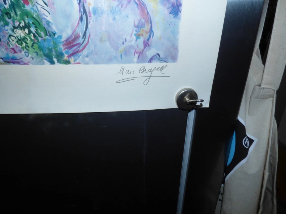 Red Bouquet w. Lovers Roter Blumenstrauß m. Liebenden Chagall 24/500 - Bild 4 von 4