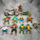 Vintage Ninja Turtles Action Figures Lot Of 12 Mostly 1980s TMNT Toys -Read Desc