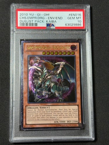 Yugioh PSA 10 Chaos Emperor Dragon - Envoy of End DPKB-EN016 Ultimate Rare Unl
