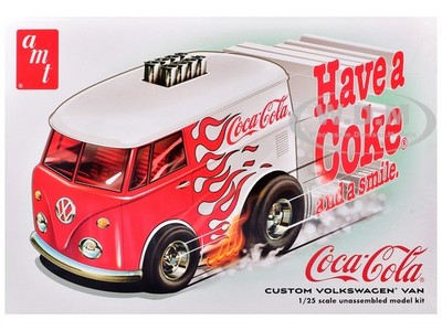 SKILL 2 MODEL KIT VOLKSWAGEN VAN SHOW ROD ''COCA-COLA'' 1/25 SCALE BY AMT AMT1518