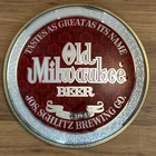 Vintage Old Milwaukee Round Glass Wall Hanging Beer Sign